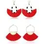 Finrezio 2 Pairs Womens Beaded Tassel Earrings Long Fringe Drop Bohemian Dangle Earrings (Color B:Blue and White Tassel Earrings) Finrezio 2 Pairs Womens Beaded Tassel Earrings Long Fringe Drop Bohemian Dangle Earrings (Color B:Blue and White Tassel Earrings)