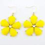 Firstmeet Shiny Flower Statement Collar Necklace with Earrings