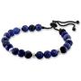 Believe London Sodalite Bracelet with Jewelry Bag & Meaning Card | Strong Elastic | Precious Natural Stones Crystal Healing Gemstone
