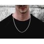 Savlano 925 Sterling Silver 3.5mm Italian Solid Curb Cuban Link Chain Necklace for Men & Women - Made in Italy Comes Gift Box (3.5mm)