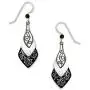 Adajio By Sienna Sky Lake Black Gray 3 part Necktie Silver-tone Overlay Earrings 7374 Adajio By Sienna Sky Lake Black Gray 3 part Necktie Silver-tone Overlay Earrings 7374