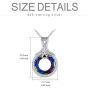 TOUPOP Gifts for Mom 925 Sterling Silver Circle Volcano Crystal Necklace for Women Fake Magnifying Class Pendant Necklace Celtic Jewelry Gifts for Women Girls Mom Grandma Mothers Day Birthday