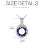 TOUPOP Gifts for Mom 925 Sterling Silver Circle Volcano Crystal Necklace for Women Fake Magnifying Class Pendant Necklace Celtic Jewelry Gifts for Women Girls Mom Grandma Mothers Day Birthday