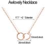 Your Always Charm Mothers Day Necklace Mother Daughter Necklace for 2 Interlocking Circles Necklace for Mother & Daughter Mothers Day Jewelry Gifts Birthday Gift
