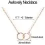 Your Always Charm Mothers Day Necklace Mother Daughter Necklace for 2 Interlocking Circles Necklace for Mother & Daughter Mothers Day Jewelry Gifts Birthday Gift