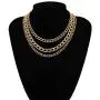 Pingyongchang Metal Gold Silver Color Thick Chunky Choker Chain Multi Layered Adjustable Length Necklace Exaggeration Oval Cuban Collar Statement Clavicle Necklace for Women Men Party Gifts Jewelry Pingyongchang Metal Gold Silver Color Thick Chunky Choker Chain Multi Layered Adjustable Length Necklace Exaggeration Oval Cuban Collar Statement Clavicle Necklace for Women Men Party Gifts Jewelry
