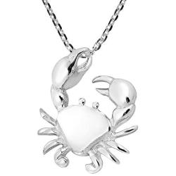 AeraVida Crab Claws Cancer Zodiac .925 Sterling Silver Pendant Necklace