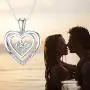 14k Gold Created Moissanite Heart Pendant Necklace for Women, Real Gold Anniversary Jewelry for Wife, Gifts for Her, 16-18 Inch 14k Gold Created Moissanite Heart Pendant Necklace for Women, Real Gold Anniversary Jewelry for Wife, Gifts for Her, 16-18 Inch