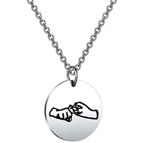 BEKECH ASL Necklace Friendship in Sign Language Charm Pendant Necklace Sign Language Jewelry ASL Friendship Gift ASL Jewelry Gift for BFF Best Friend Soul Sister
