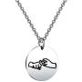 BEKECH ASL Necklace Friendship in Sign Language Charm Pendant Necklace Sign Language Jewelry ASL Friendship Gift ASL Jewelry Gift for BFF Best Friend Soul Sister