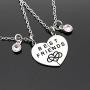 Maxforever Friendship Gifts, '' Best Friend Forever '' 2Pcs Split Heart Pendant Necklaces, Best Friend Jewelry Set