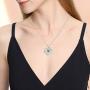 ✦Gifts for Mothers Day✦ Forever Love Heart Necklace Jewelry 18K White Gold/ Rose Gold Plated 925 Sterling Silver Birthstone Pendant Necklace with 5A Cubic Zirconia Birthday Gifts for Women and Girls