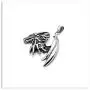 Xusamss Punk Titanium Steel Wing Dragon Pendant Necklace with 24inches Link Chain Xusamss Punk Titanium Steel Wing Dragon Pendant Necklace with 24inches Link Chain