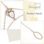 Chicque Boho Hand Chain Rhinestone Finger Ring Bracelet Bead Hand Jewelry for Women and Girls (Gold)