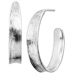 Silpada Lune 3/4 Concave Hoop Earrings in Sterling Silver