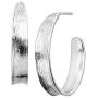 Silpada Lune 3/4 Concave Hoop Earrings in Sterling Silver