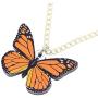 NEWEI Acrylic Floral Butterfly Necklace Chain Pendant Collar Fashion Summer Spring Insect Jewelry for Women Girl Gifts Charm