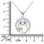Sterling Silver Owl Necklace Gold Owls Pendant Necklace Jewelry Gifts for Women Mom Daughter (Gold owl necklace) (Gold owl necklace)
