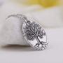 VASSAGO 3D Engraved Vintage Nordic Myth Tree of Life Yggdrasil World Tree Pendant Viking Amulet Necklace