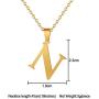 Fashion Initial Letter Pendant Necklace Stainless Steel Gold Color Mens Womens Custom Capital Letter Name Necklace Personalized Jewelry Gift