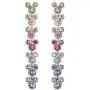 Disney Mickey Mouse Sterling Silver Cubic Zirconia Dangle Earrings, 1.5'' Disney Mickey Mouse Sterling Silver Cubic Zirconia Dangle Earrings, 1.5''