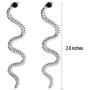 Holloween Snake Earrings for Women Gothic Wave Snake Drop Earrings for Girls Holloween Costume Props