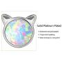 Unicorn Earrings for Girls, Hypoallergenic Fire Opal Stud Earrings ARSKRO S925 Sterling Silver with Gold Mini Tiny Cute Earring Jewelry Gifts for Kids Women