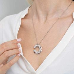 ENZOMAR Sun Necklace for Women - Wedding Jewelry for Bride, Crystal Necklaces, Engagement Jewelry for Women, Long Distance Relationships, You are My Sunshine Necklace, Wedding Anniversary Jewelry for Her, Bridal Jewelry, Grandmother Birthday Necklace