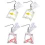 2 Pairs Funny Goldfish Earrings,Water Bag Shaped Dangle Hook Earrings Charm Jewelry Gift Earrings for Women Girls(One Red One Yellow)