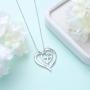 S925 Sterling Silver Christian Heart Inspirational Faith Verse Pendant Necklace for Women Teen Girl Gift