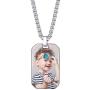 Custom Photo Necklace Men Women Personalized Jewelry Customized Any Picture Pendant Stainless Steel Rope/Spiga/Tennis Chain 18-30 Inch, Mothers or Lover Gift