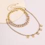 yfstyle Cuban Link Chain Shining Rhinestone Butterfly Necklaces for Women Girls Crystal Butterfly Choker Necklace Hip Hop Accessories Jewelry Gifts