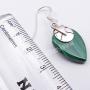 SilverStarJewel 925 Solid Silver Drop Malachite tcw 12.0 Earrings 1.4'' New Jewelry