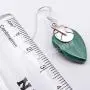SilverStarJewel 925 Solid Silver Drop Malachite tcw 12.0 Earrings 1.4'' New Jewelry