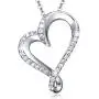 Women 925 Sterling Silver Infinity Heart Necklace Billie Bijoux Endlessness Love Platinum Plated Diamond Pendant Women Gift for Valentines Day Mothers Day