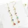 Neoglory Jewelry 14k Gold Plated Multicolor Beads Rhinestone Dangle Earrings 2.5'' Neoglory Jewelry 14k Gold Plated Multicolor Beads Rhinestone Dangle Earrings 2.5''