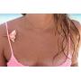 Your Always Charm Ocean Wave Necklace Sea Jewelry for Surfer Beach Lover (silver)