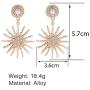 ONLYJUMP Fashion Sun Star Earrings Set for Women Girls Unique Bohemian Vintage Sumflower Shape Pearl Dangle Drop Statement Ear Jewellery