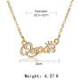 Fashion Crown Letter Queen Pendant Necklace Charm Rhinestone Word Queen Clavicle Chain Necklace for Women and Girls Jewelry