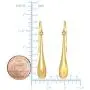 14K Yellow Gold Long Puffed Teardrop Drop Earring 14K Yellow Gold Long Puffed Teardrop Drop Earring
