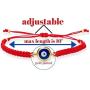 Evil Eye Blue Red String Kabbalah Bracelet Adjustable Gold Plated Good Luck Bracelets for Women Girls Boys Friendship Bracelets Evil Eye Jewelry Negative Energy (Blue red, argentium-Plated-Brass)