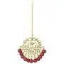 Aheli Faux Kundan Necklace Earrings Maang Tikka Set Indian Ethnic Wedding Fashion Jewelry Set for Women Aheli Faux Kundan Necklace Earrings Maang Tikka Set Indian Ethnic Wedding Fashion Jewelry Set for Women