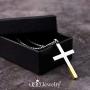 555Jewelry Cross Necklace for Men Women, Stainless Steel Pendant with 16-24” Chain