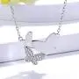 APOTIE Three Butterfly Necklace for Mother Daughter 925 Sterling Silver CZ Generations Jewelry for Grandma Birthday Gifts