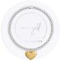 Katie Loxton Sweet Sayings Heart of Gold Womens Silver Plated Boxed Stretch Charm Bracelet