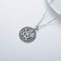 MBSUUH Celtic Knot Star Necklace 925 Sterling Silver Star Moon Celtic Knot Round Pendant Necklace Jewelry Gift for Women