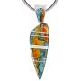 Spiny Turquoise Pendant Necklace in Sterling Silver 925 (Select Style)