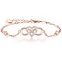 BlingGem Bracelets for Women 925 Sterling Silver Dainty Religious Cross Faith Infinity Heart Love Symbol Sideways Cross God Blessed Bracelet Confirmation Mothers Gift for Mom Women