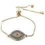 Halukakah Evil Eye Bracelet for Women,24K Real Yellow Gold Plated/Plated Platinum White Gold Finish Diamonds Multicolor Chain Size Adjustable up to 9'' Handmade Jewelry with Free Giftbox Halukakah Evil Eye Bracelet for Women,24K Real Yellow Gold Plated/Plated Platinum White Gold Finish Diamonds Multicolor Chain Size Adjustable up to 9'' Handmade Jewelry with Free Giftbox