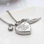 MJartoria Urn Necklaces for Ashes, Memorial Jewelry, Stainless Steel Heart-Shaped Delicate Commemorative Pendant Necklace Vial Necklace